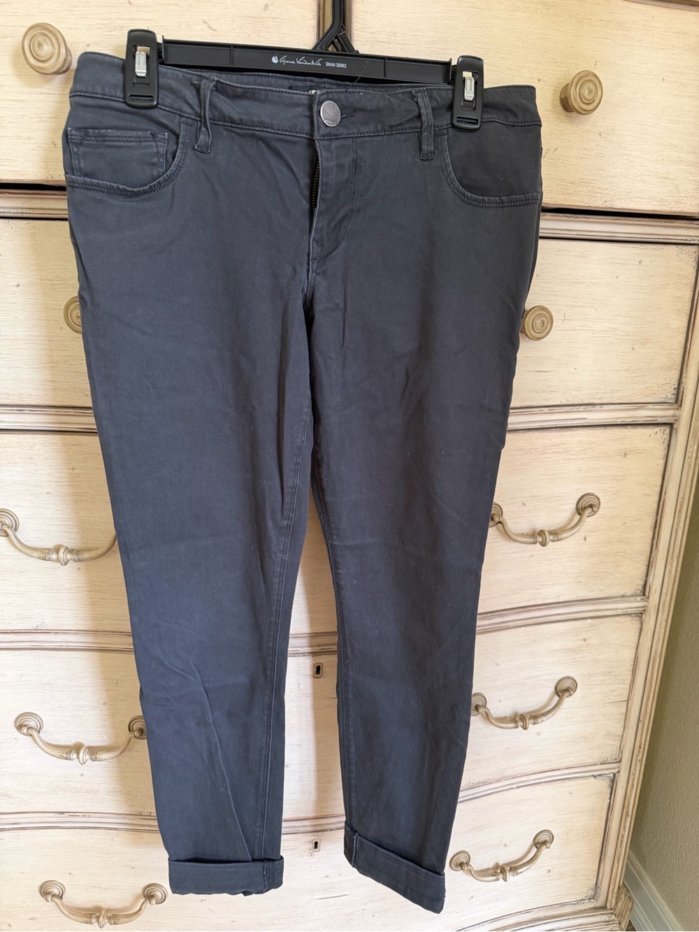 Express Jeans Dark Charcoal Slim Pants